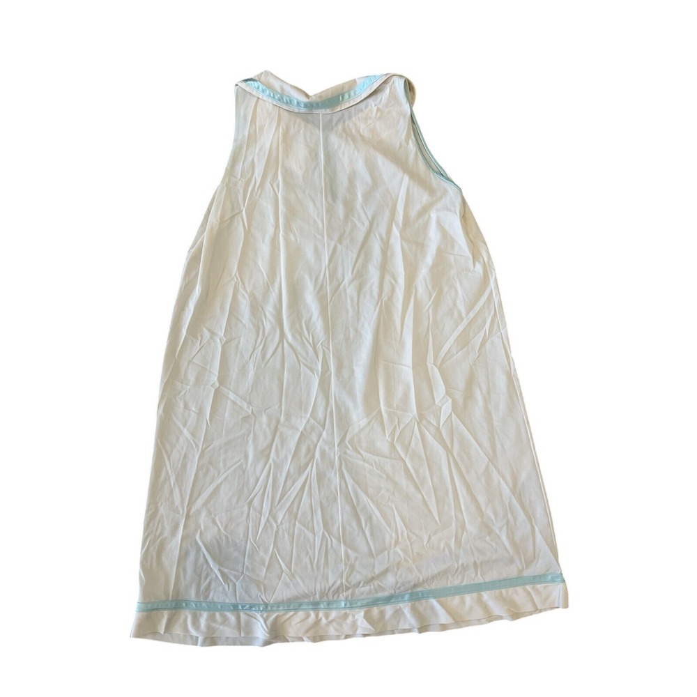 Vintage Gossard Artemis‎ Nightgown Medium White Blue Style 5090 Peterpan Collar